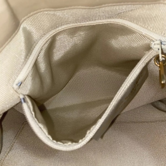 Vintage MORRIS MOSKOWITZ MM Beige Leather Floral Tapestry Clutch Purse Bag Retro - Picture 10 of 11